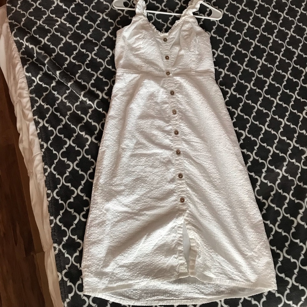 White Button-Down Dress